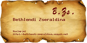 Bethlendi Zseraldina névjegykártya